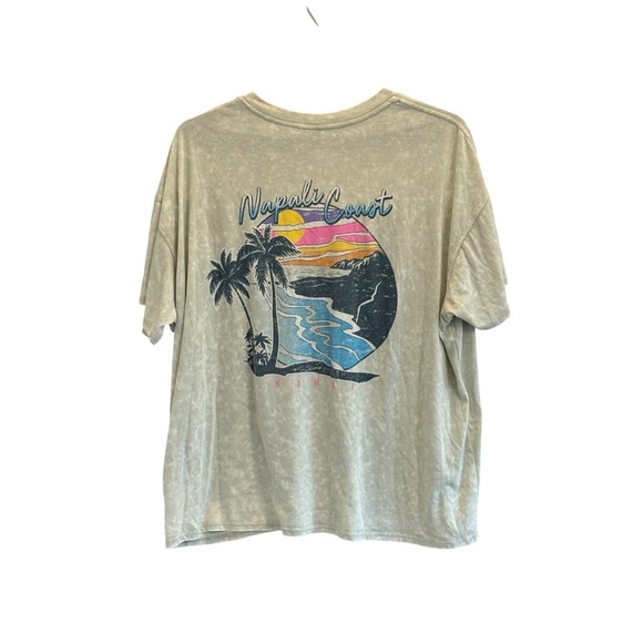 Wild Fable Napali Coast Kauai Hawaii Green White Graphic Tee T-Shirt Size XXL - Picture 4 of 5